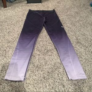 Nike Pro Hyperwarm Purple Ombré Leggings Tights
